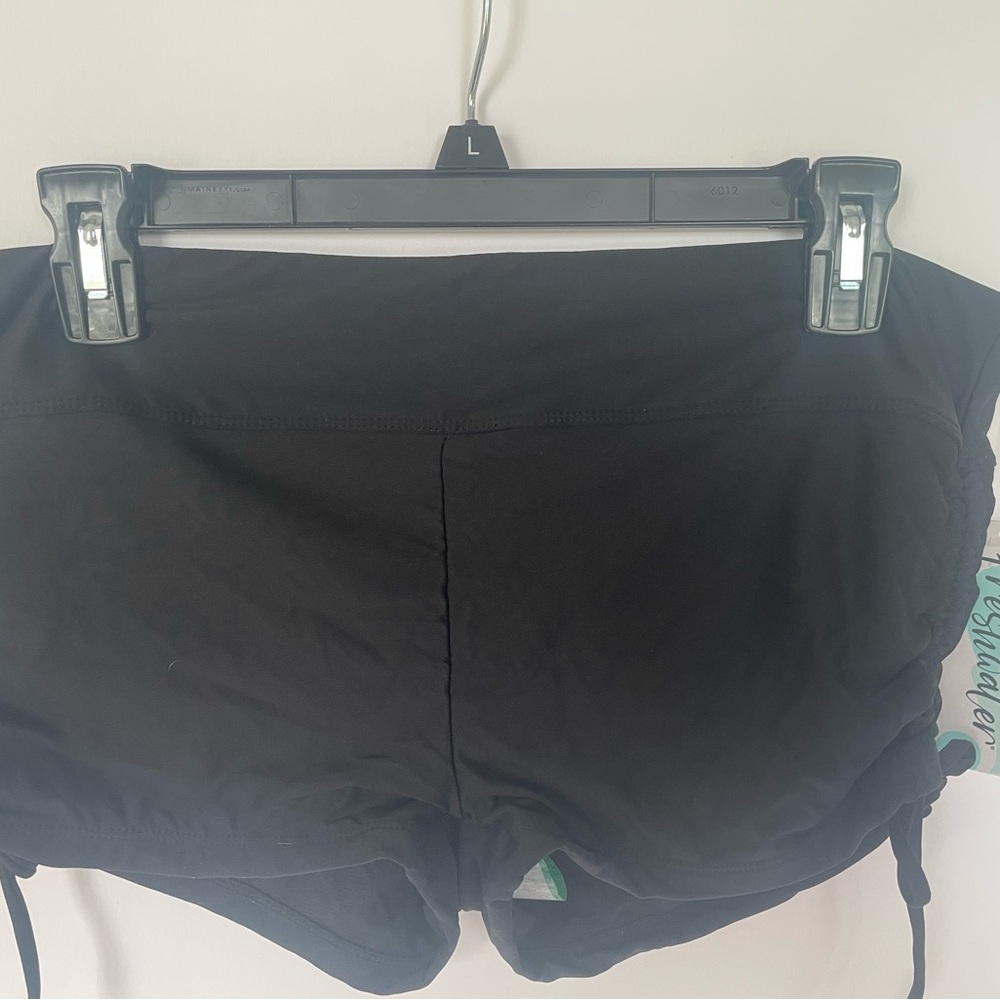 Women's Black Swim Boy Shorts Sz L NWT - Picture 4 of 8